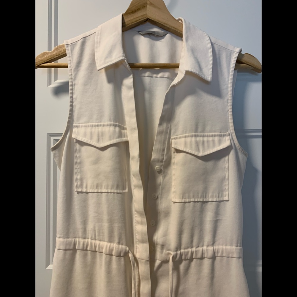 Cream Sleeveless Summer Dress